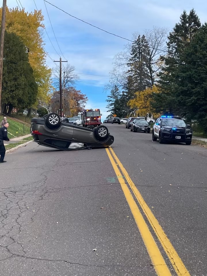 Duluth Driver Arrested After Rollover Crash on East 8th Street