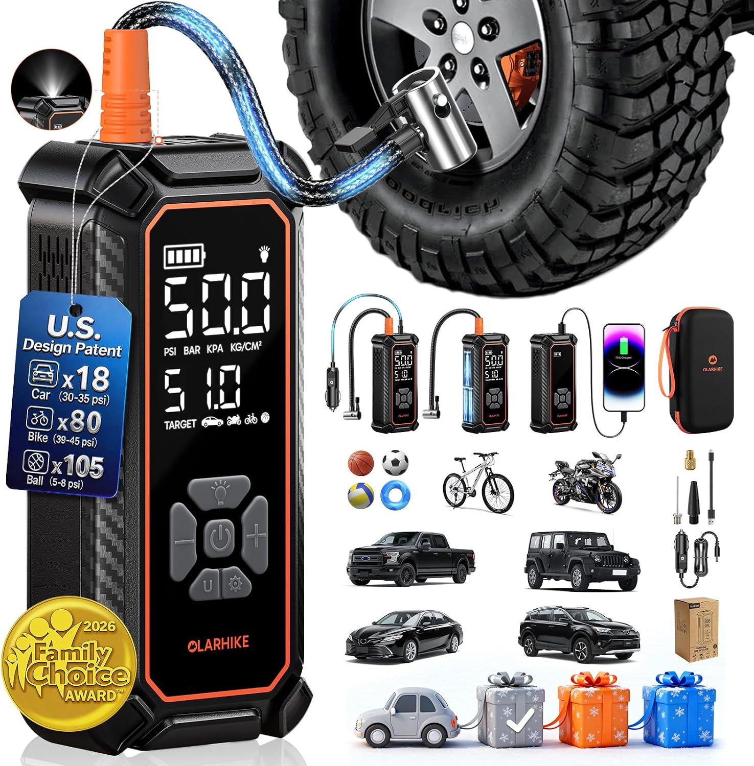 OlarHike Portable Tire Inflator