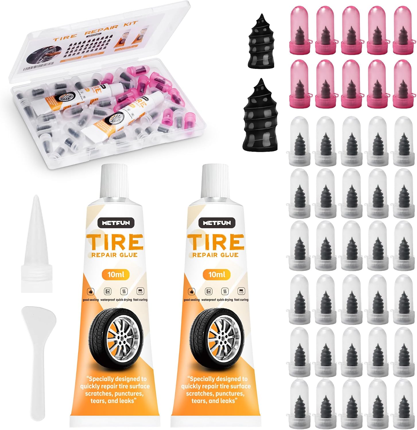 40-Piece Screw-In Tire Plug Kit